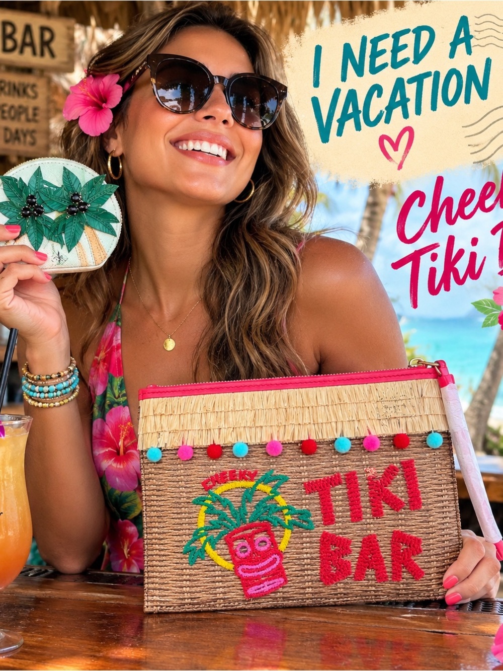 🌺 Cheeky Tiki Bar + I Need a Vacation = the cutest little getaway set! 🆕